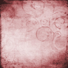 Pink rose colored grunge background with swirls