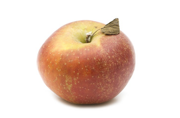 red apple on white background