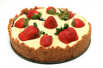 strawberries and chocolate cake