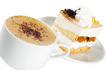 cup of coffee and a cake