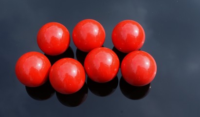 Red snooker balls