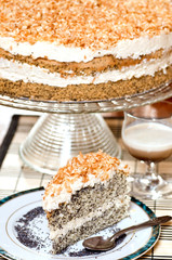 Slice of poppy seed Cake