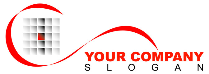 Logo con curva e mosaico