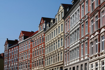 Wohnhaus, Hausfassade, Mietswohnungen,Kiel,Deutschland