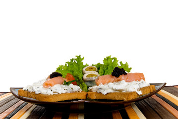 Smoked salmon toast