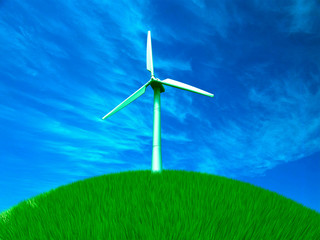 Fototapeta premium Wind turbine farm