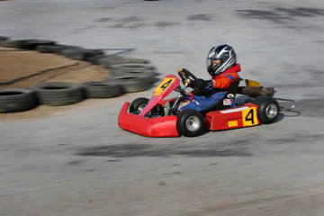 Fototapeta na wymiar Kart Racing