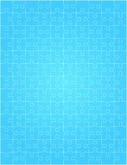 Puzzle pattern sky blue background 130 pieces