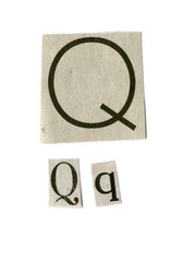 letter cut from newsprint