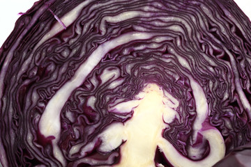 Obraz premium Rotkohl, Querschnitt, Struktur,