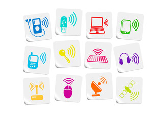 Wireless communications vector iconset