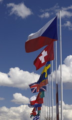 row of international flags