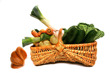 panier de légumes frais