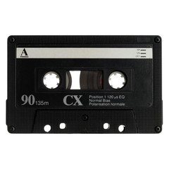 Obraz premium old audio cassette isolated on white