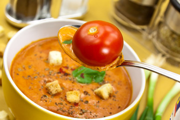 Tomaten-Karotten-Rahm Suppe