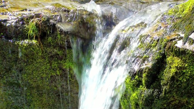 wasserfall mit moos