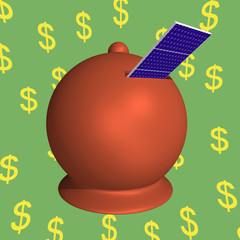 Moneybox solar panels