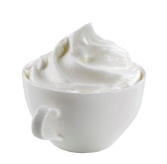 Swirl of whipped cream in a cup