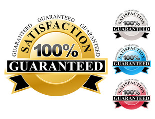 100% Satisfaction Guaranteed Icons Set