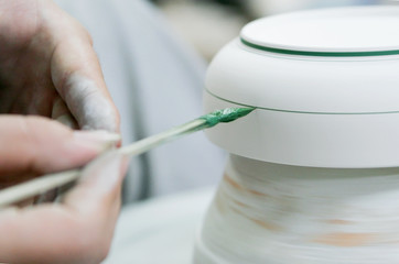 Painting pottery