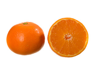 Slice orange isolated on a white