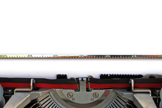 feuille blanche sur machine &agrave; &eacute;crire ancienne