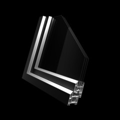 Plastic windows black © Strezh