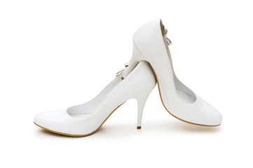 Woman shoes isolated on the white background