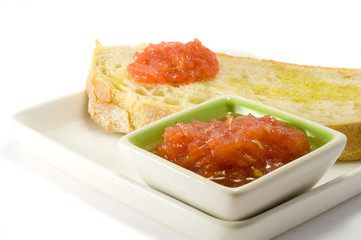 Bread with tomato