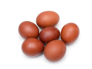 easter eggs isolated on white