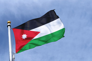 Fototapeta na wymiar drapeau jordanie
