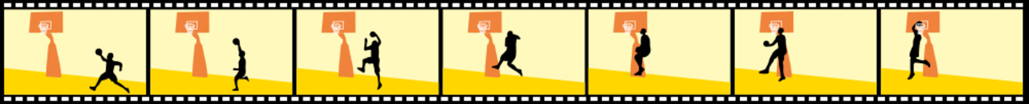 Basketball movie of a slam dunk