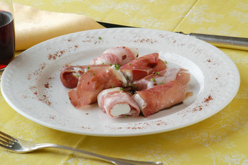 Salumi al formaggio caprino - Antipasti del veneto