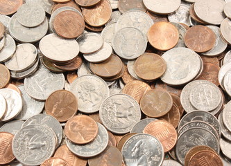 US Coins background