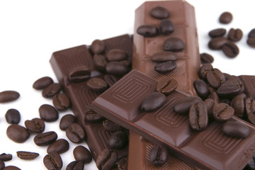 dark chocolate bars and milky chocolate