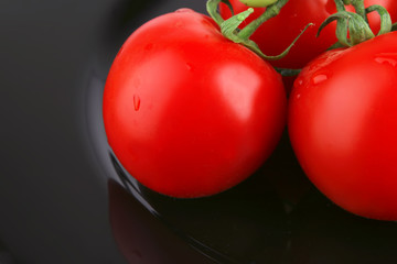 tomato on black
