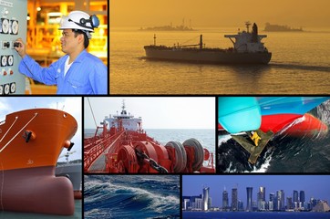 Marine merchant fleet collage – tankers.