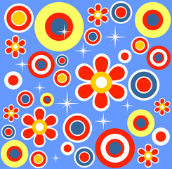 Fototapeta premium blue floral background