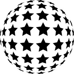 Star sphere. Vector design element.