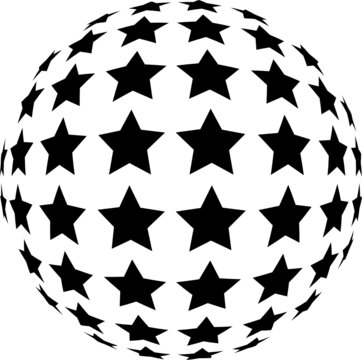 Star sphere. Vector design element.