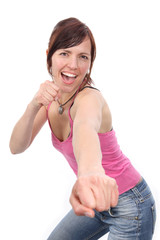 sportliche selbstbewusste Frau