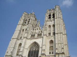 Fototapeta na wymiar cathedrale saint michel - bruxelles