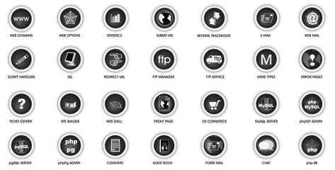 web panel icon set