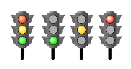 traffic lights different colors