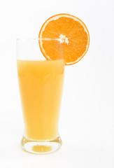 Glass with orange juice