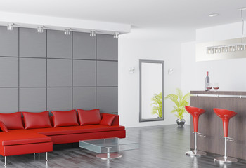 Modern interior of a drawing room