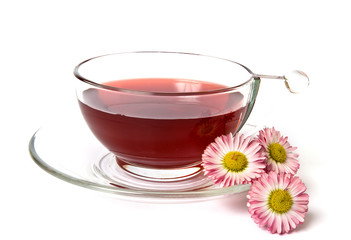 Cup of tea and daisys