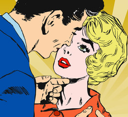 Portrait of a couple of lovers