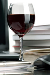 Wine and books
