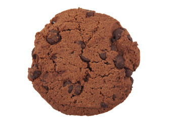 chocolate cookie isolated on white